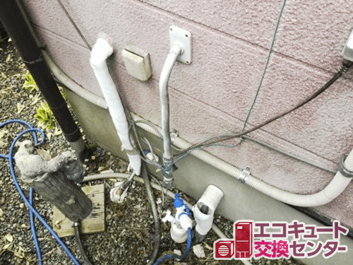 神奈川のエコキュート交換・風呂配管工事1